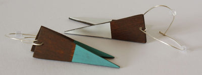 Wooden Dipped Dagger Earrings LG