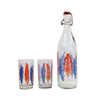 Feather Glass and Decanter Set